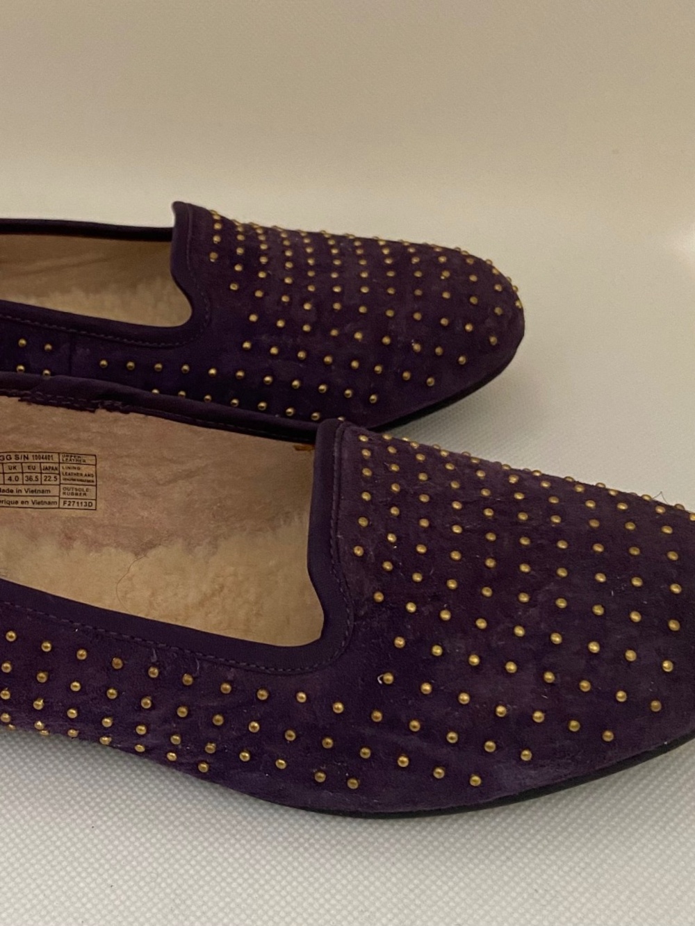Ugg Studded Purple Flats